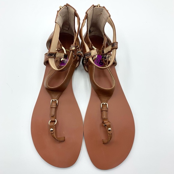 White House Black Market Shoes - 💛WHBM | Ankle Thong Sandal Snakeskin Print